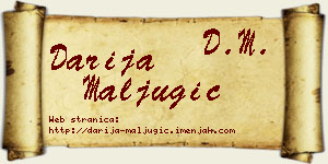 Darija Maljugić vizit kartica